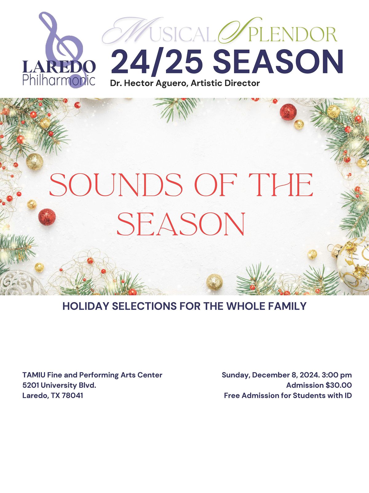 The Laredo Philharmonic Orchestra and Chorale presents Sounds of the Season