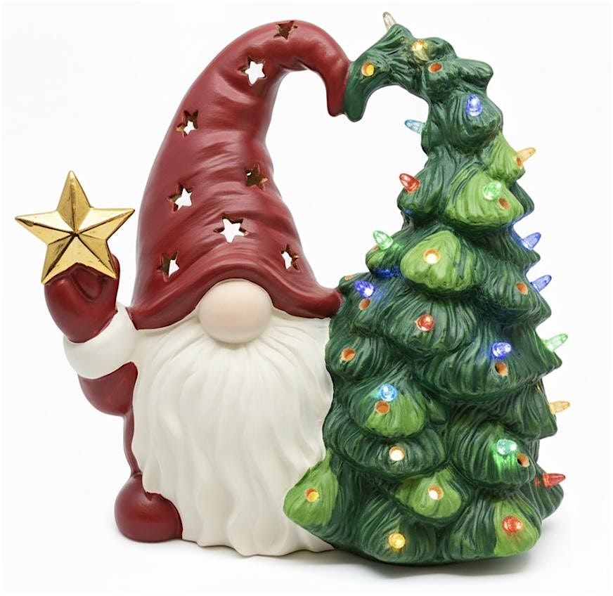 Roca\u2019s Barboursville, WV Ceramic Gnome n Tree or Gnome n Mushroom