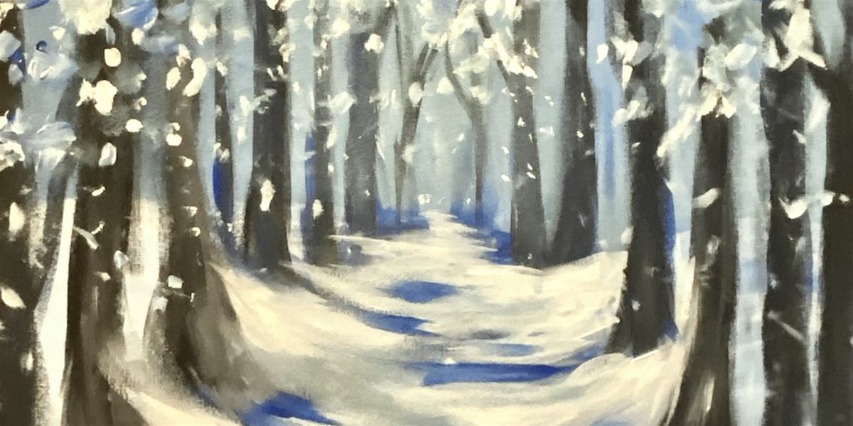 Path Through Snow - Paint and Sip by Classpop!\u2122