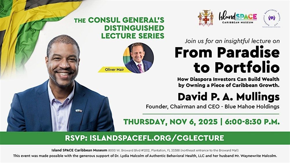 Consul General's Distinguished Lecture Series: Paradise to Portfolio