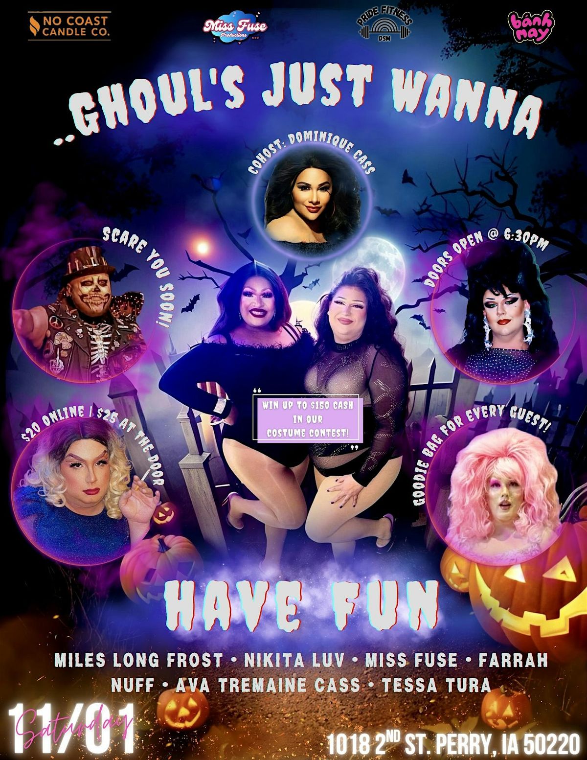 Ghoul's Just Wanna Have Fun! | Halloween  Drag Show in Perry, IA