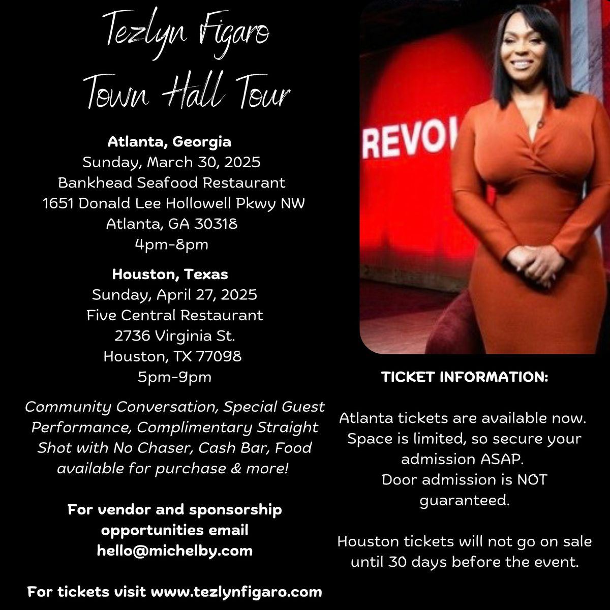 Tezlyn Figaro Town Hall Tour