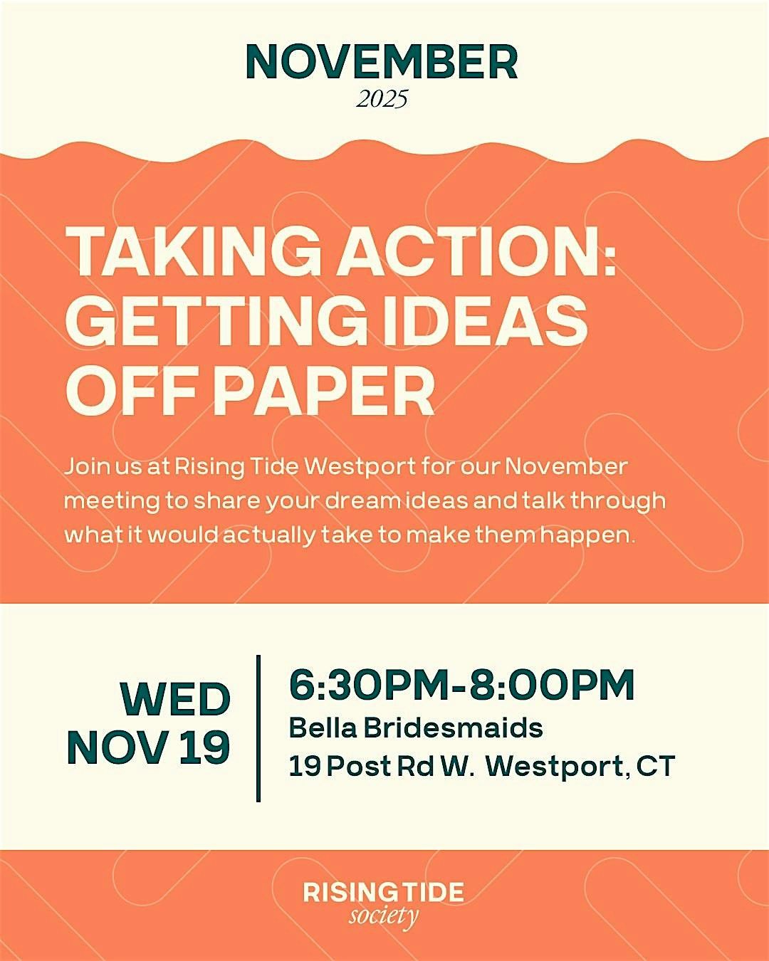 Rising Tide Westport November Meeting: Taking Action