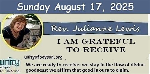 I Am Grateful to Receive with Rev. Julianne Lewis