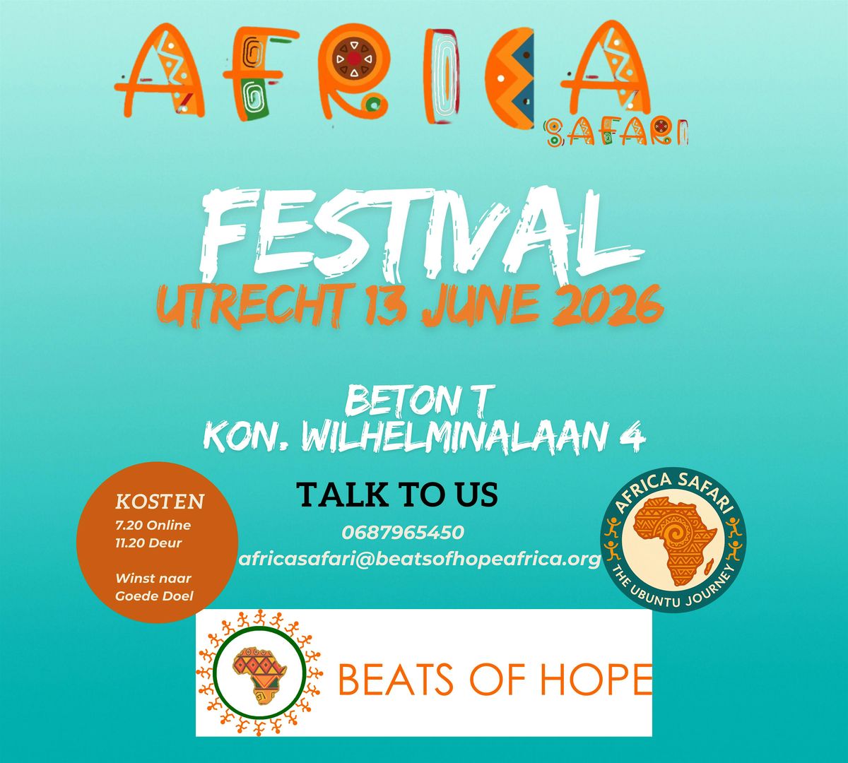Africa Safari Festival Beton T Utrecht (Buiten Fest) 2026