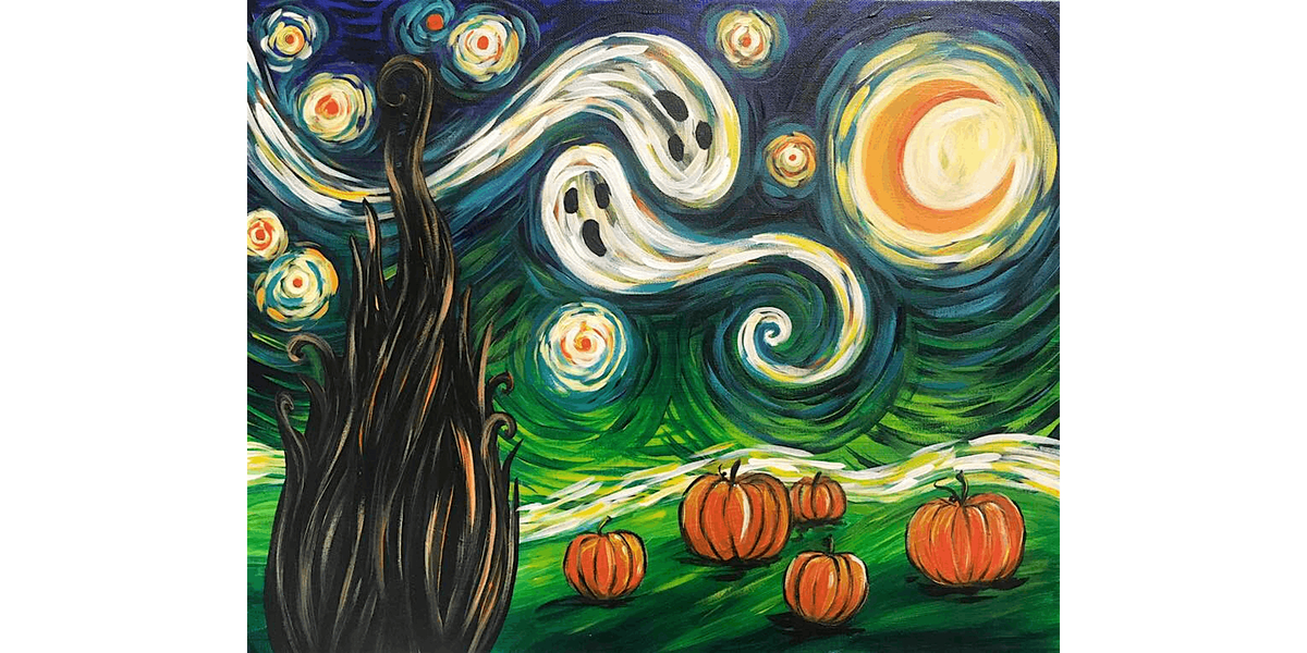 Van Gogh's Starry Night - Halloween  - Paint and Sip in Orange County | Classpop!\u2122