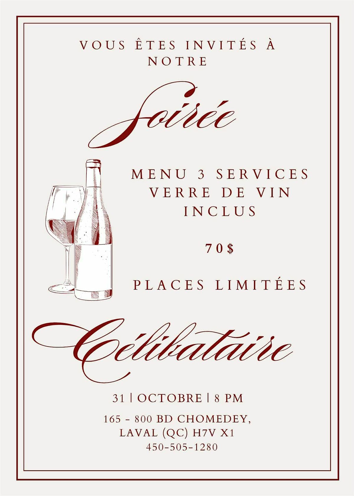 Soir\u00e9e C\u00e9libataire