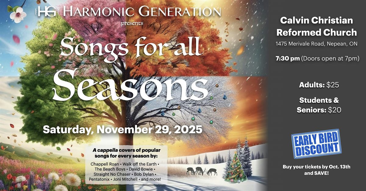 Harmonic Generation presents "Songs for all Seasons"
