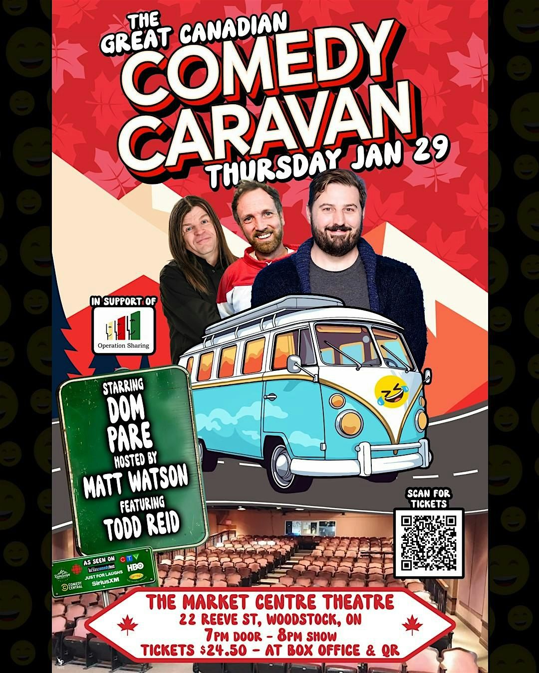 The Great Canadian Comedy Caravan Tour - Benefit for Operation Sharing