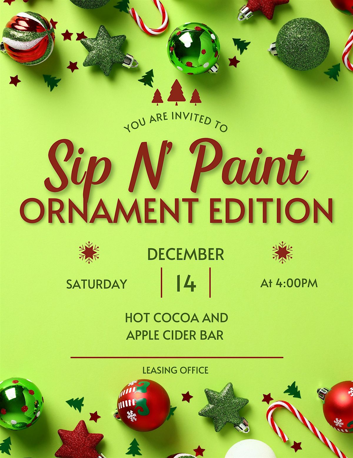 Sip N Paint: Ornament Edition