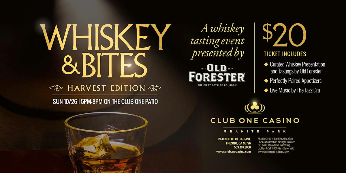 Whiskey & Bites: A Whiskey and Food Pairing Event on the Club One Patio