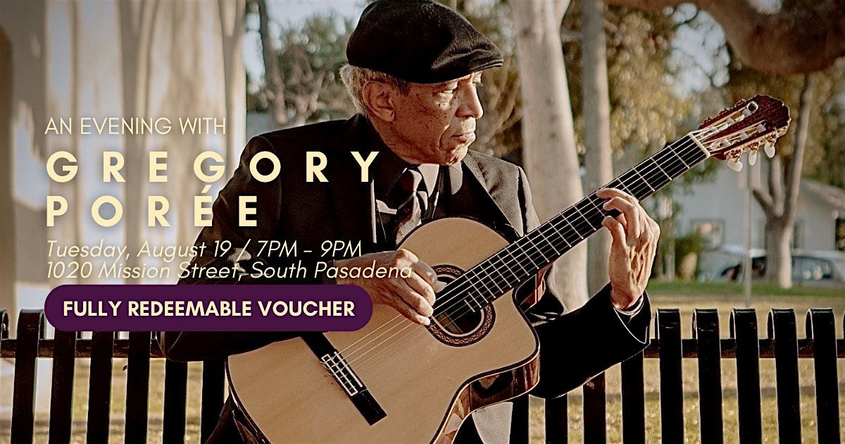 An Evening with Gregory Por\u00e9e \u2013 Live at Visionarium