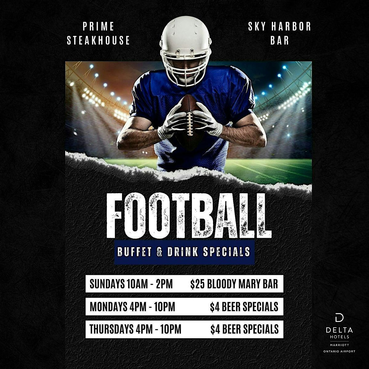 Football Thursday Game Days Buffet & Bar Specials