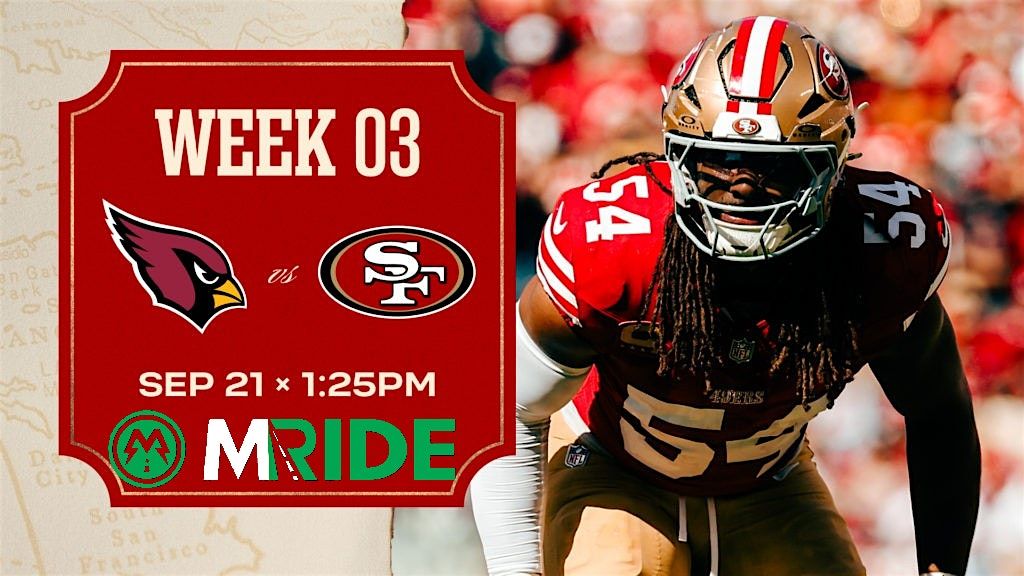 49ers vs CARDINALS SHUTTLE BUS R\/T FROM FISHERMAN'S WHARF (SF) 9\/21\/2025