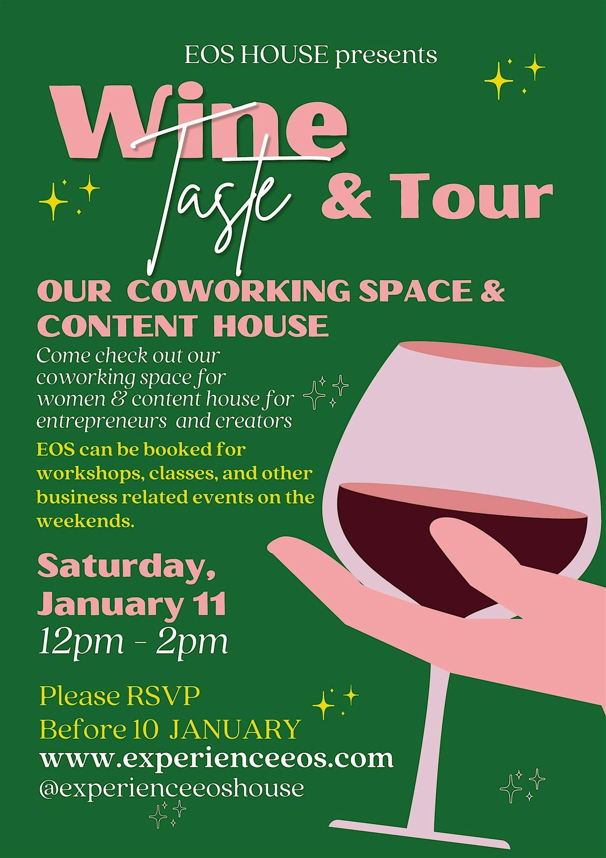 Wine Taste & House Tour: South Suburban Coworking Space & Content House