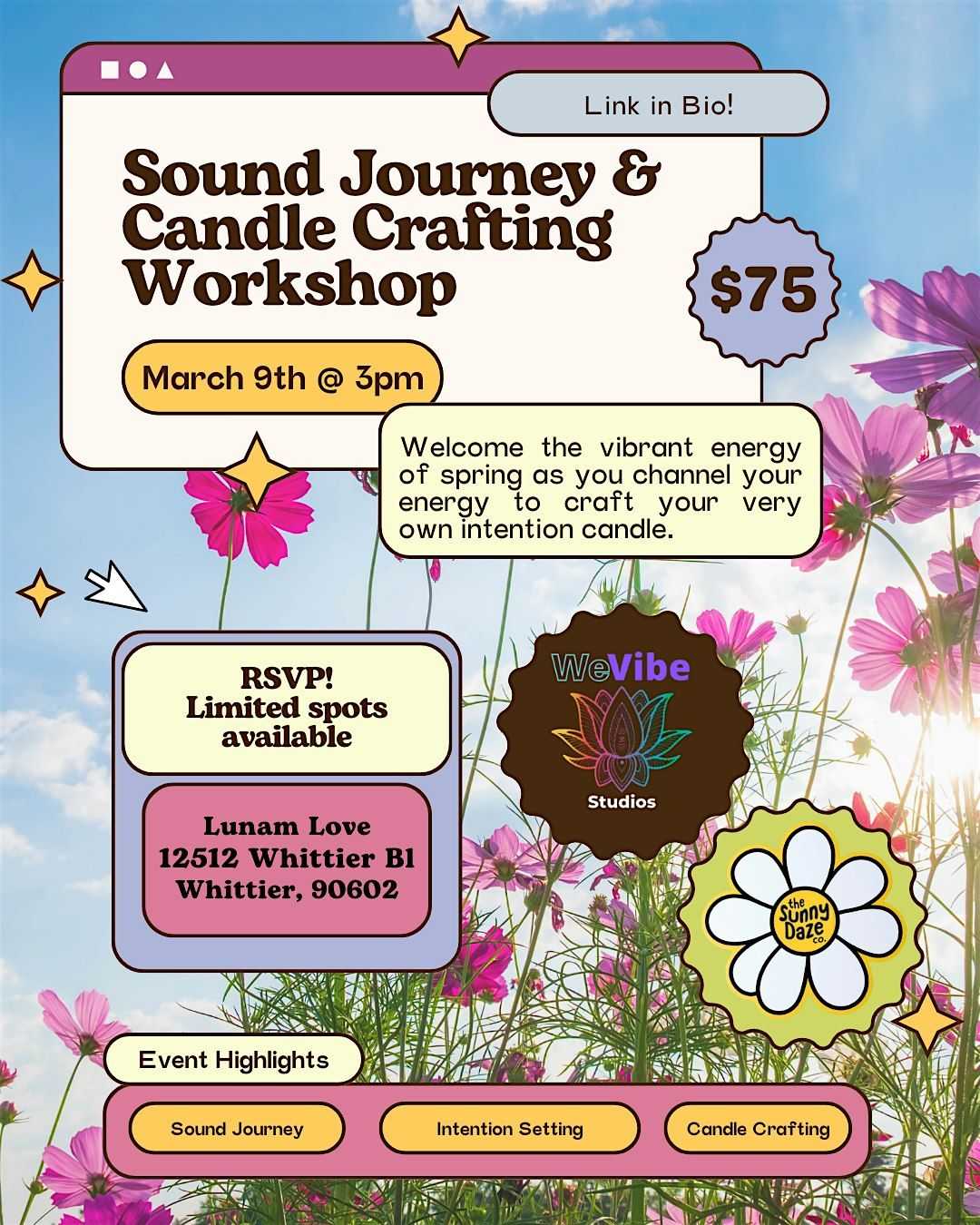 Vibrant Intention: Sound Journey & Candle Crafting Workshop