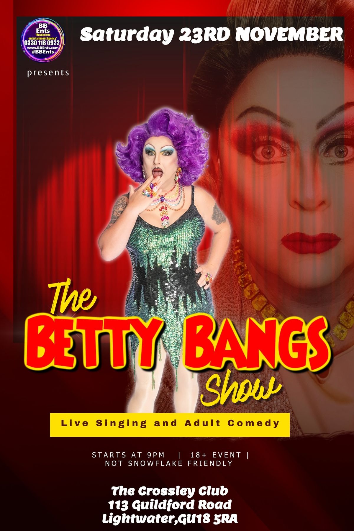 Betty Bangs! Live Singing and Adult Comedy