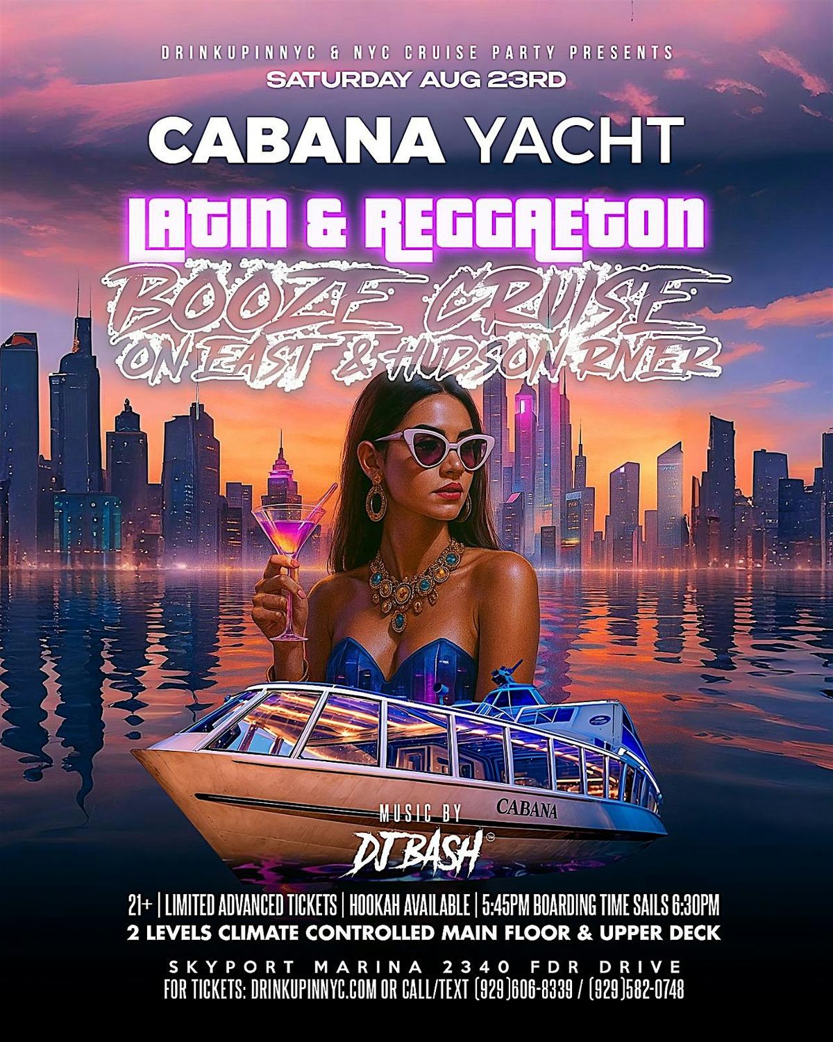DJ BASH LATIN AND REGGAETON SUNSET CRUISE