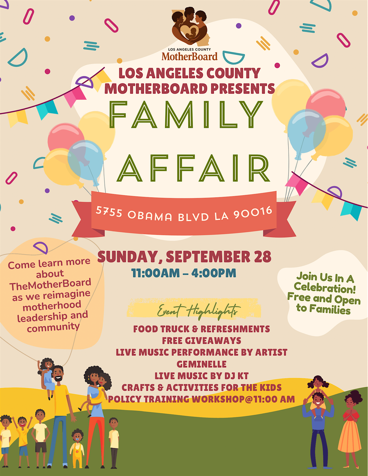 Los Angeles County MotherBoard Presents FAMILY AFFAIR