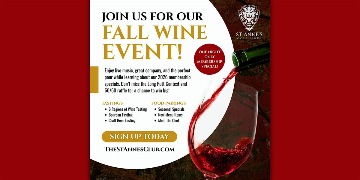 Sip and Savor at St Anne's Golf Links