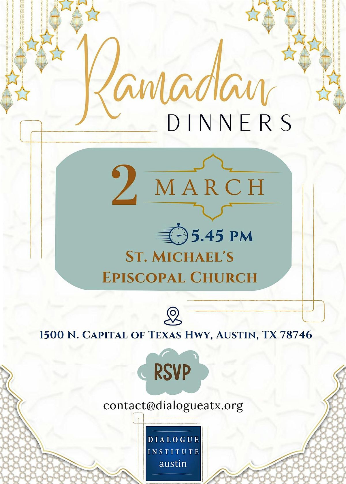 Ramadan Iftar Dinner @ St. Michael's Episcopal Church