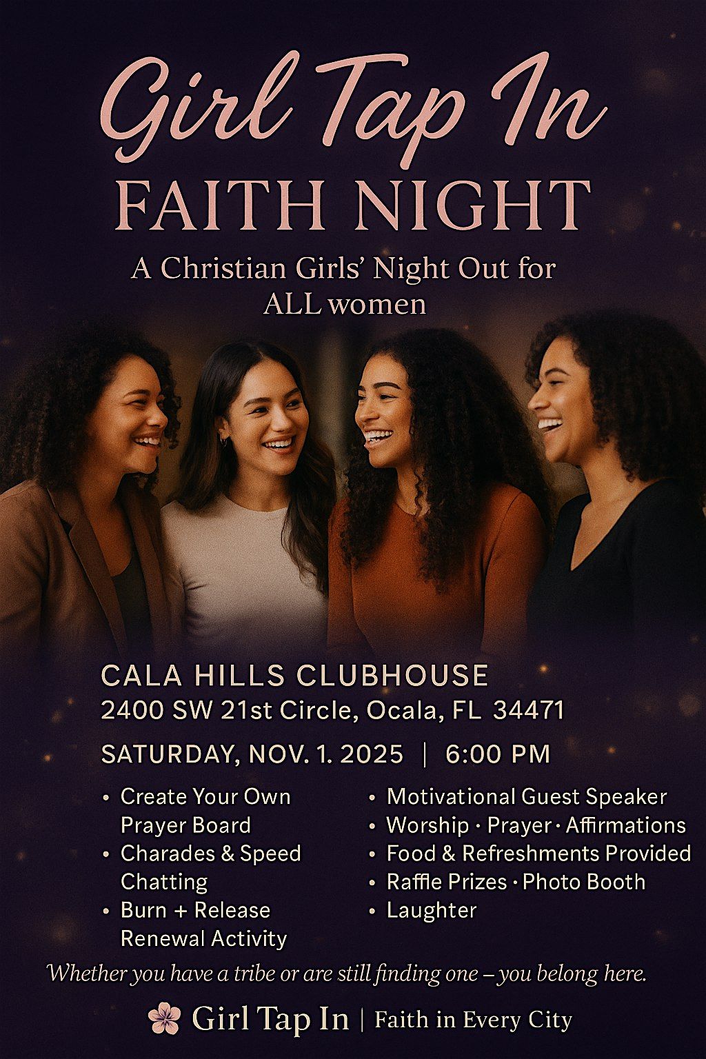 Girl Tap In Faith Night