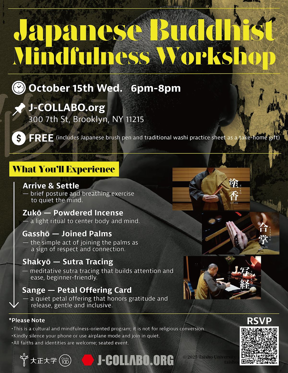 Japanese Buddhist Mindfulness Workshop