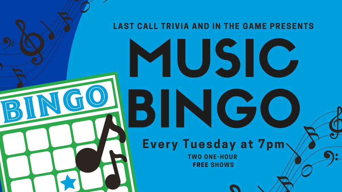 Music Bingo at In The Game!