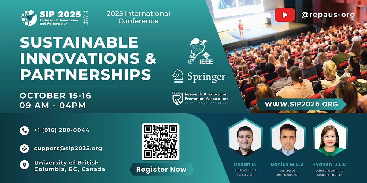 2025 Int. Conference on Sustainable Innovations and Partnerships (SIP2025)