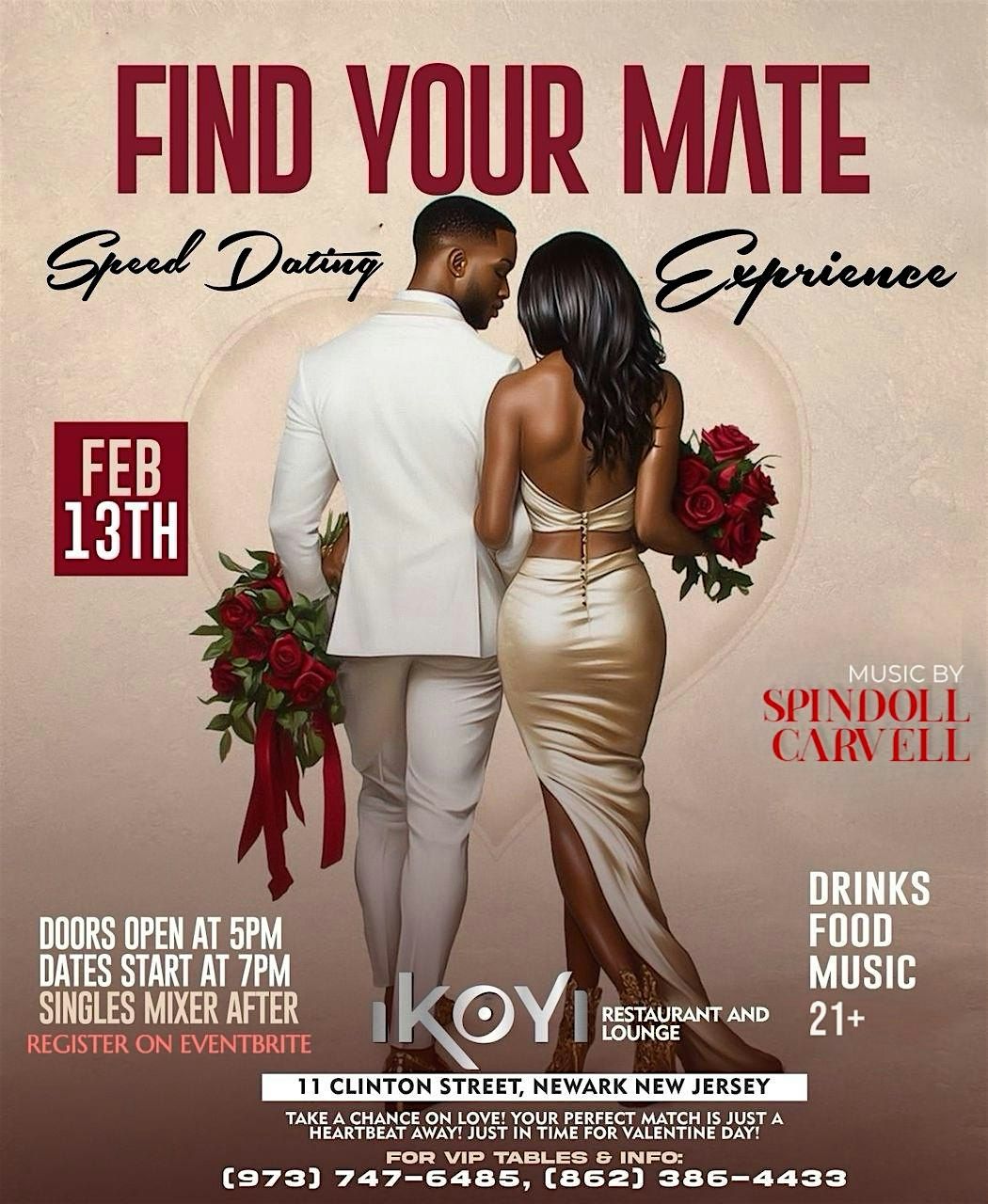 FIND YOUR MATE: SPEED DATING EXPERIENCE! +PRE VALENTINES MIXER \u2764\ufe0f