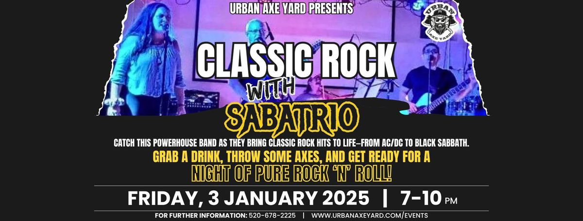 Live at the Yard: Classic Rock with Sabatrio!