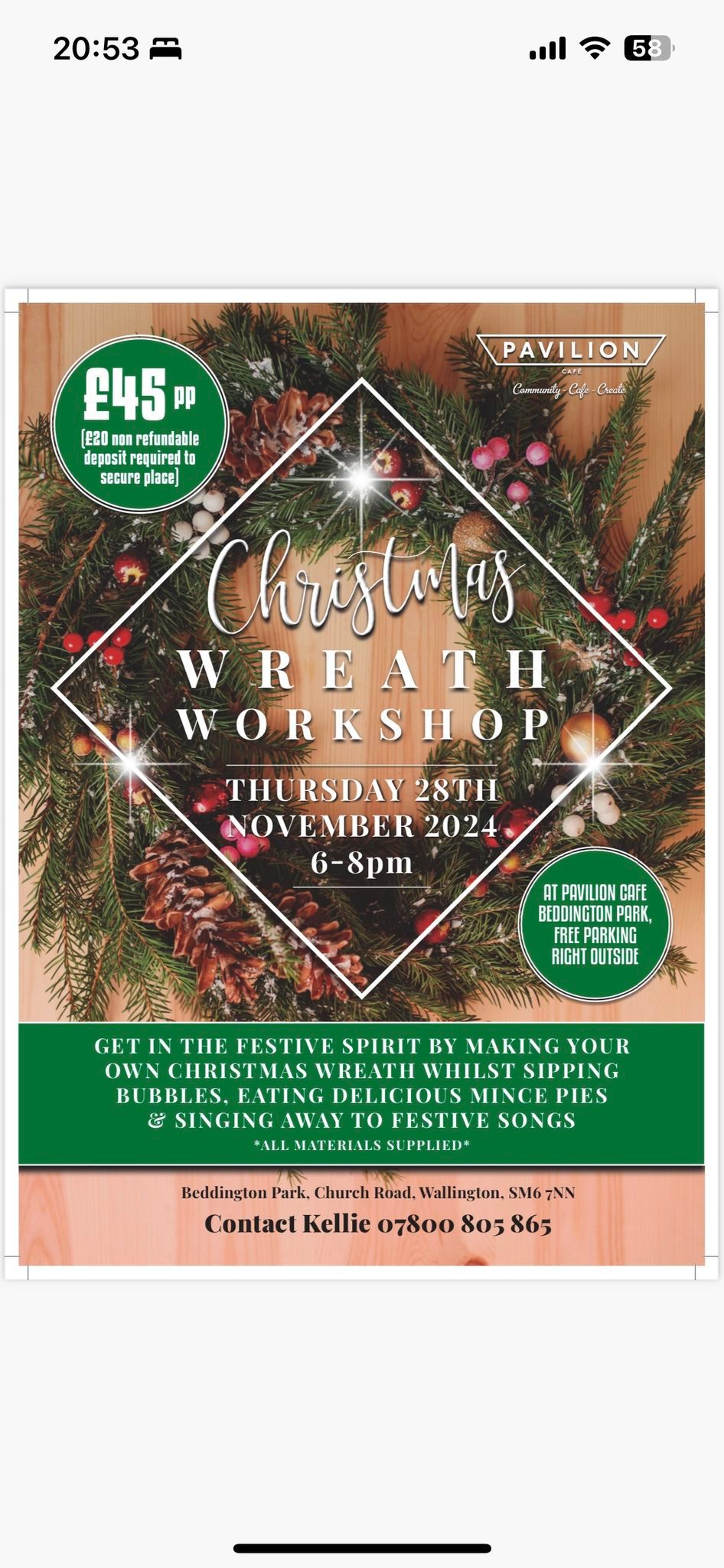 Christmas Wreath Workshop 