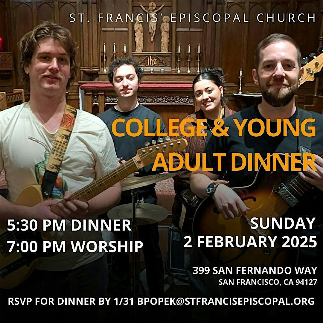 College & Young Adult Dinner - February 2, 2025 at 5:30PM