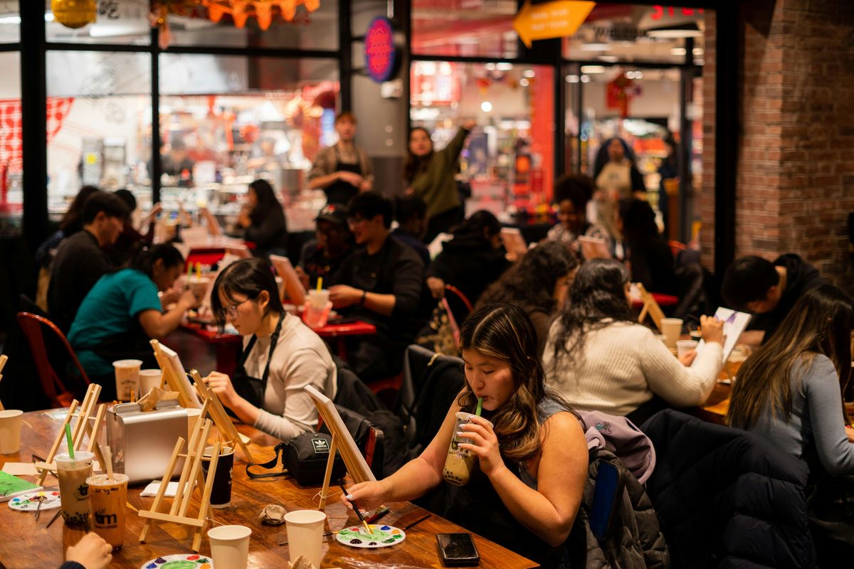 Chelsea Market Valentine's Day Boba Sip & Paint