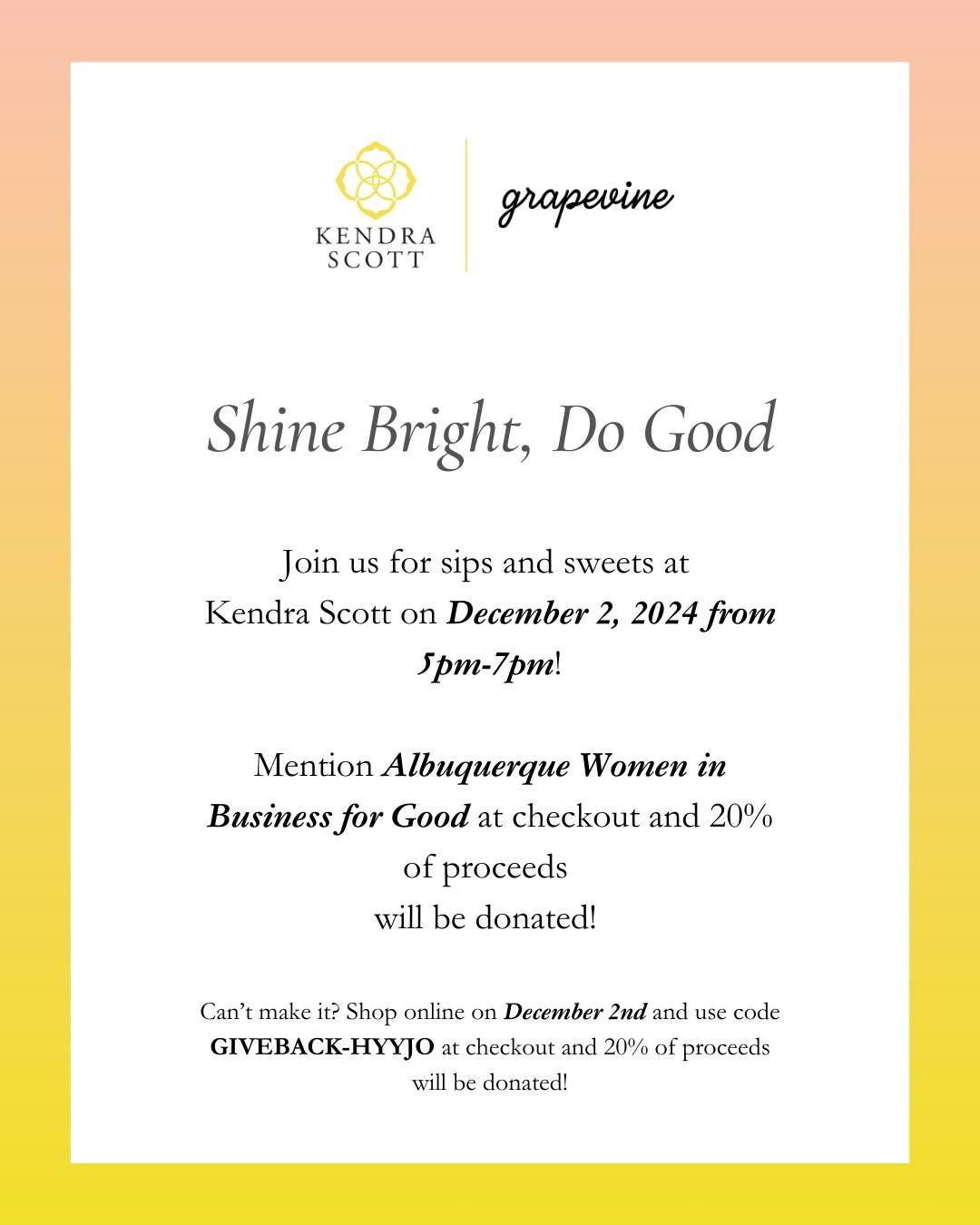 Sip \u2018n Shop: Grapevine x Kendra Scott ABQ