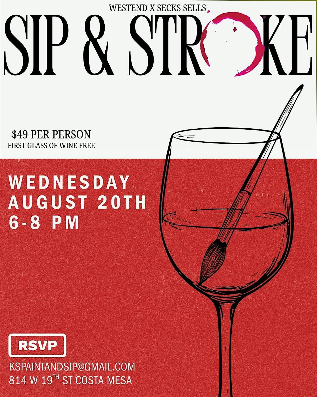 SIP & STROKE @ Westend in Costa Mesa