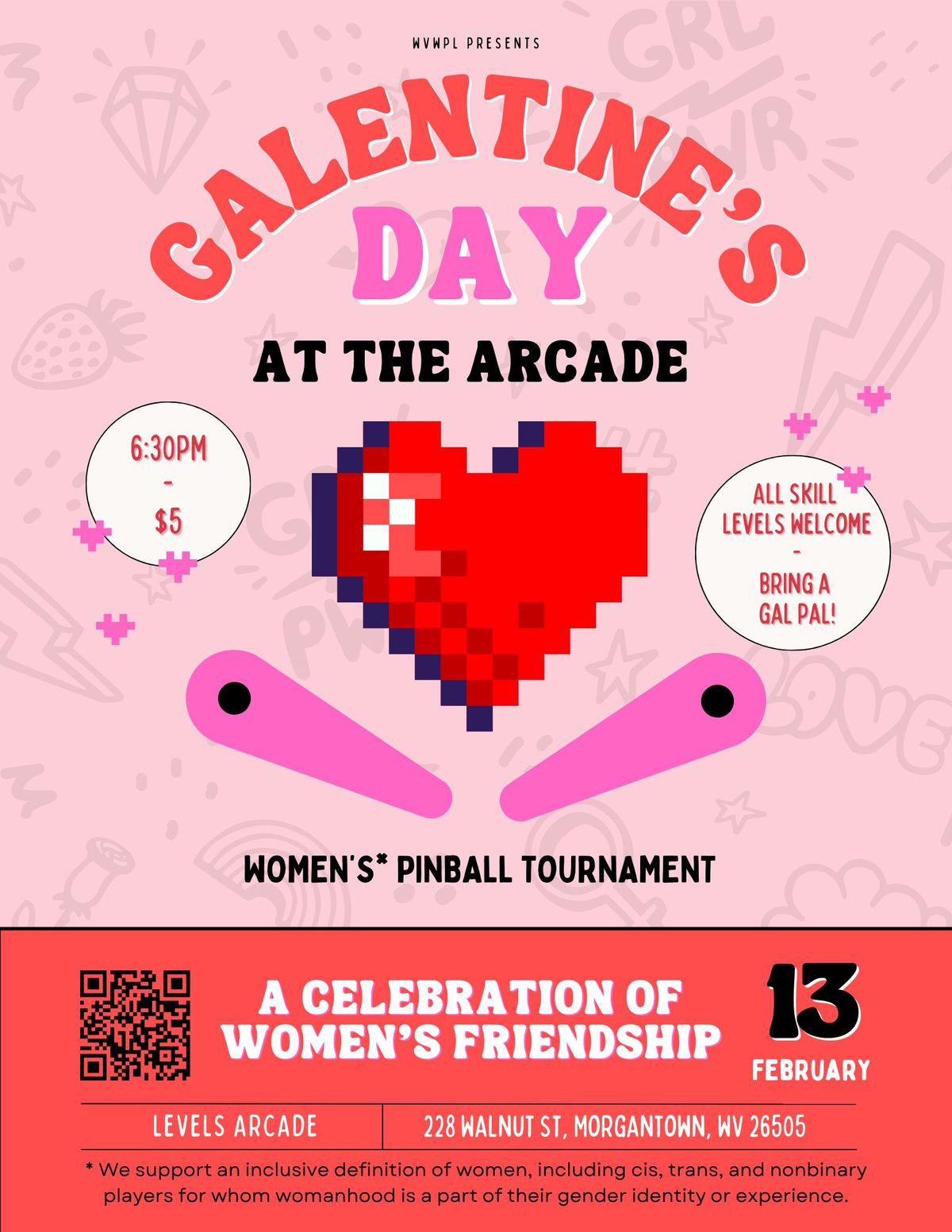 Galentine\u2019s Day Women\u2019s Pinball Tournament