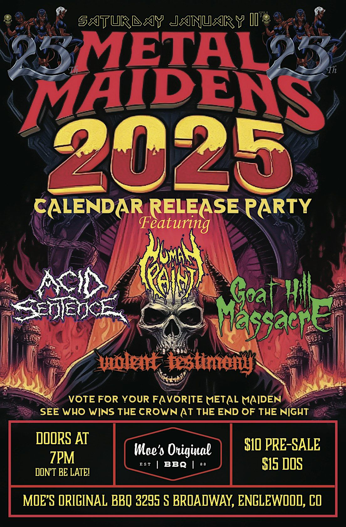 Metal Maidens 2025: Acid Sentence + Human Paint + Goat Hill Massacre + MORE