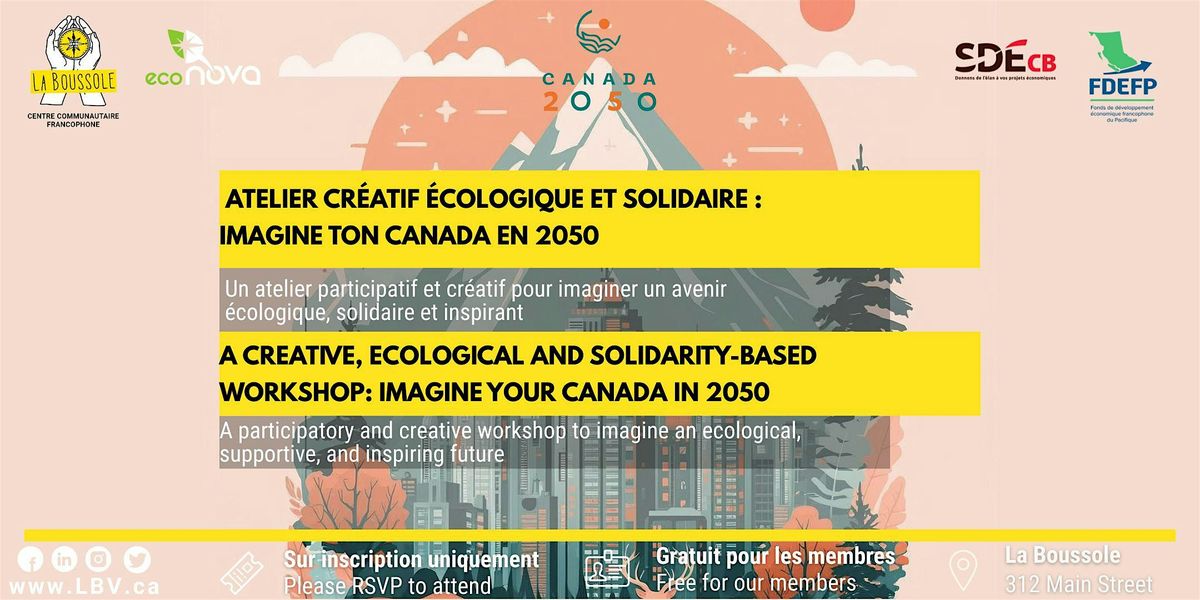 Atelier cr\u00e9atif \u00e9cologique et solidaire : Imagine ton Canada en 2050