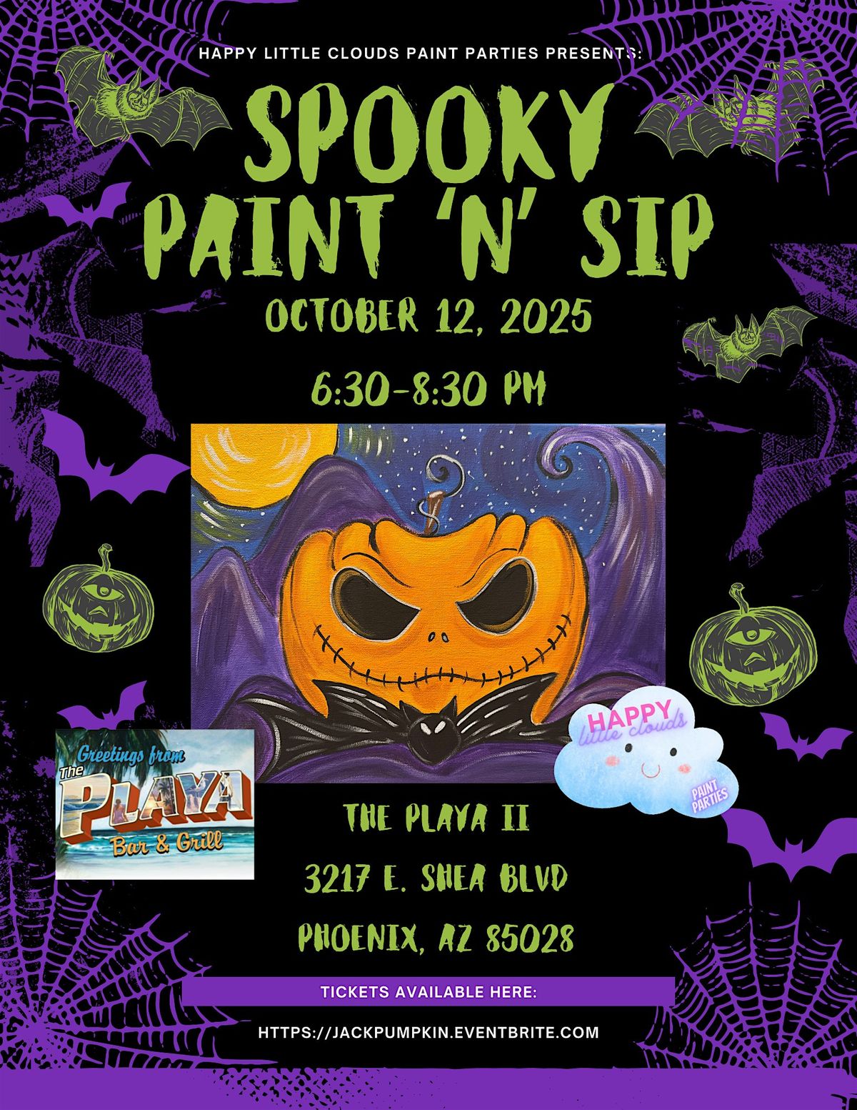 Spooky Paint 'n' Sip at The Playa 2!
