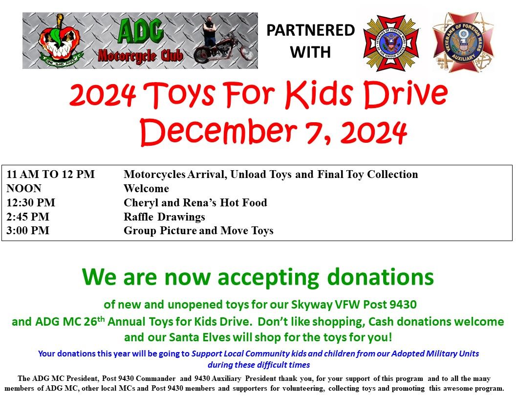 26th Annual Toys for Kids Drive