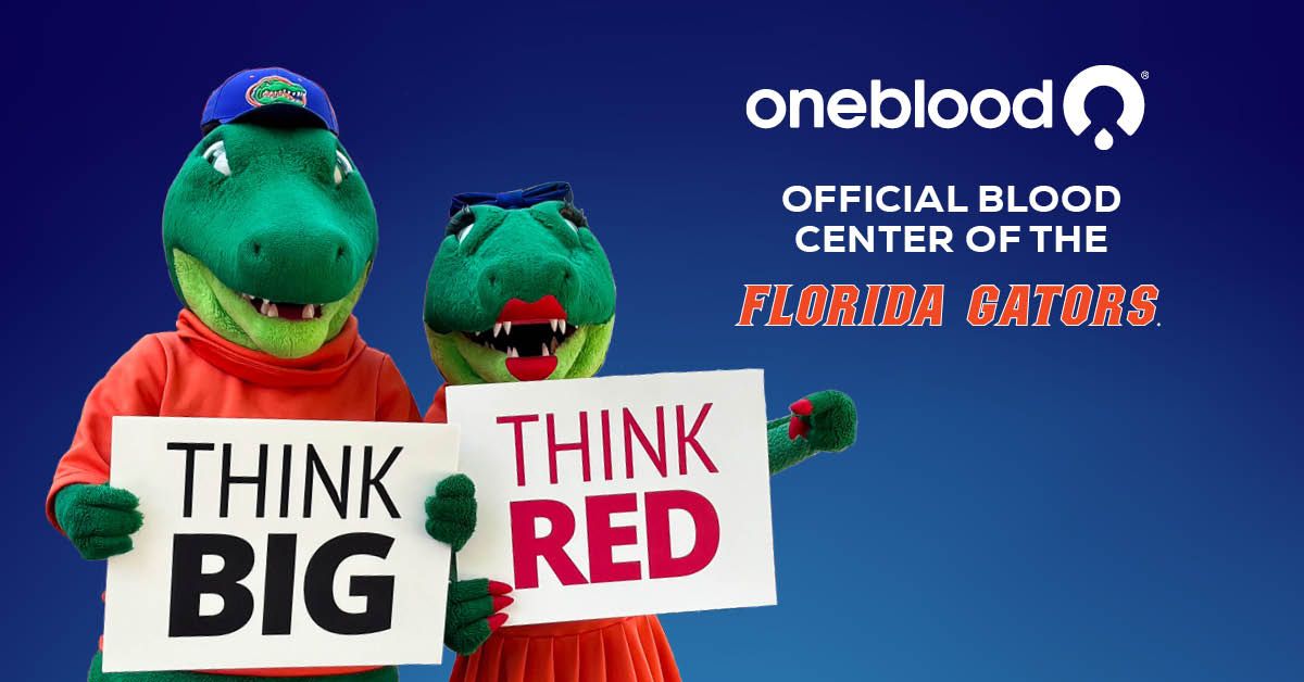 University of Florida\u00ae October Blood Drives | Free UF\u00ae Blood Donor T-shirt \ud83d\udc0a\ud83d\udc99\ud83e\udde1