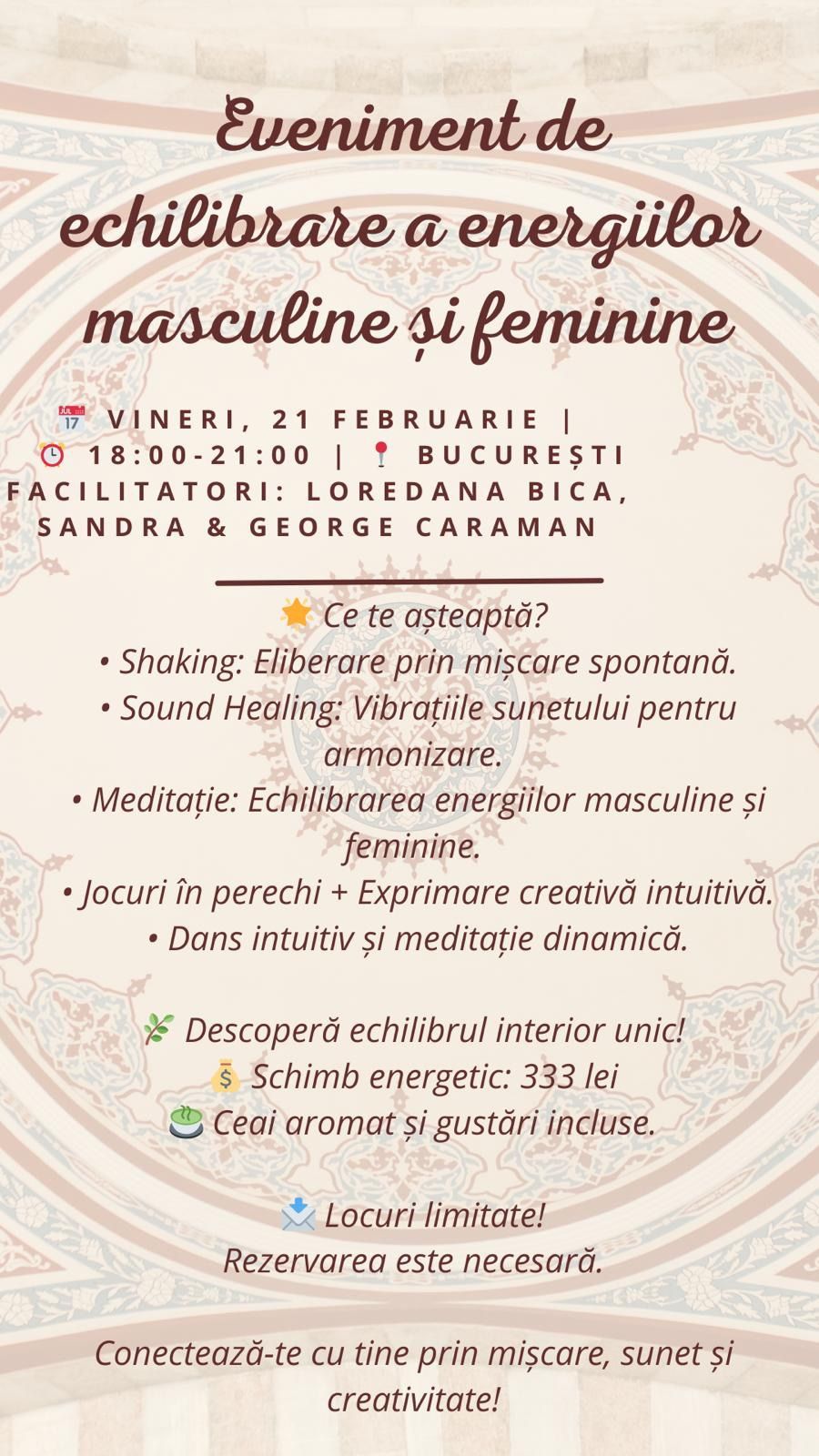 Eveniment de echilibrare a energiilor masculine \u0219i feminine