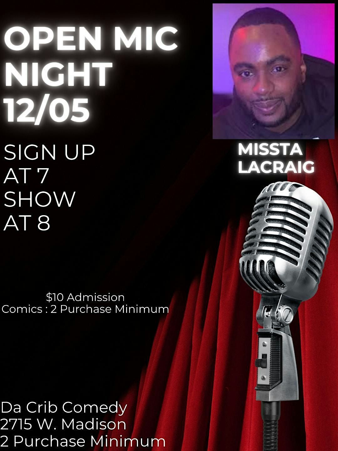Open Mic Night W\/ Missta Lacraig