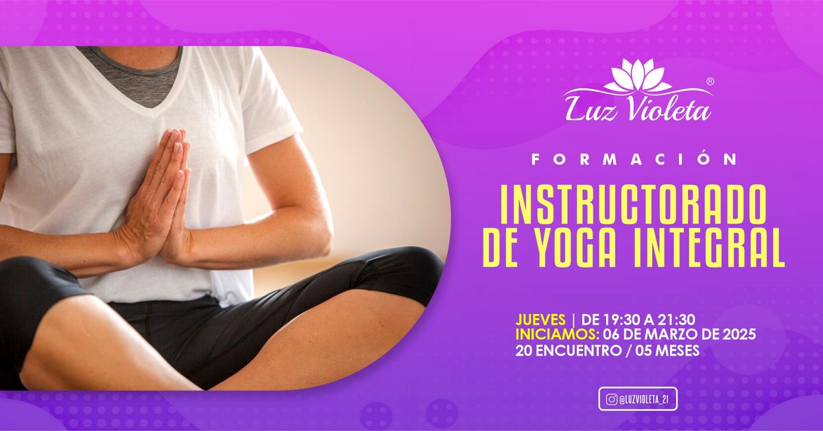 FORMACI\u00d3N INSTRUCTORADO YOGA INTEGRAL