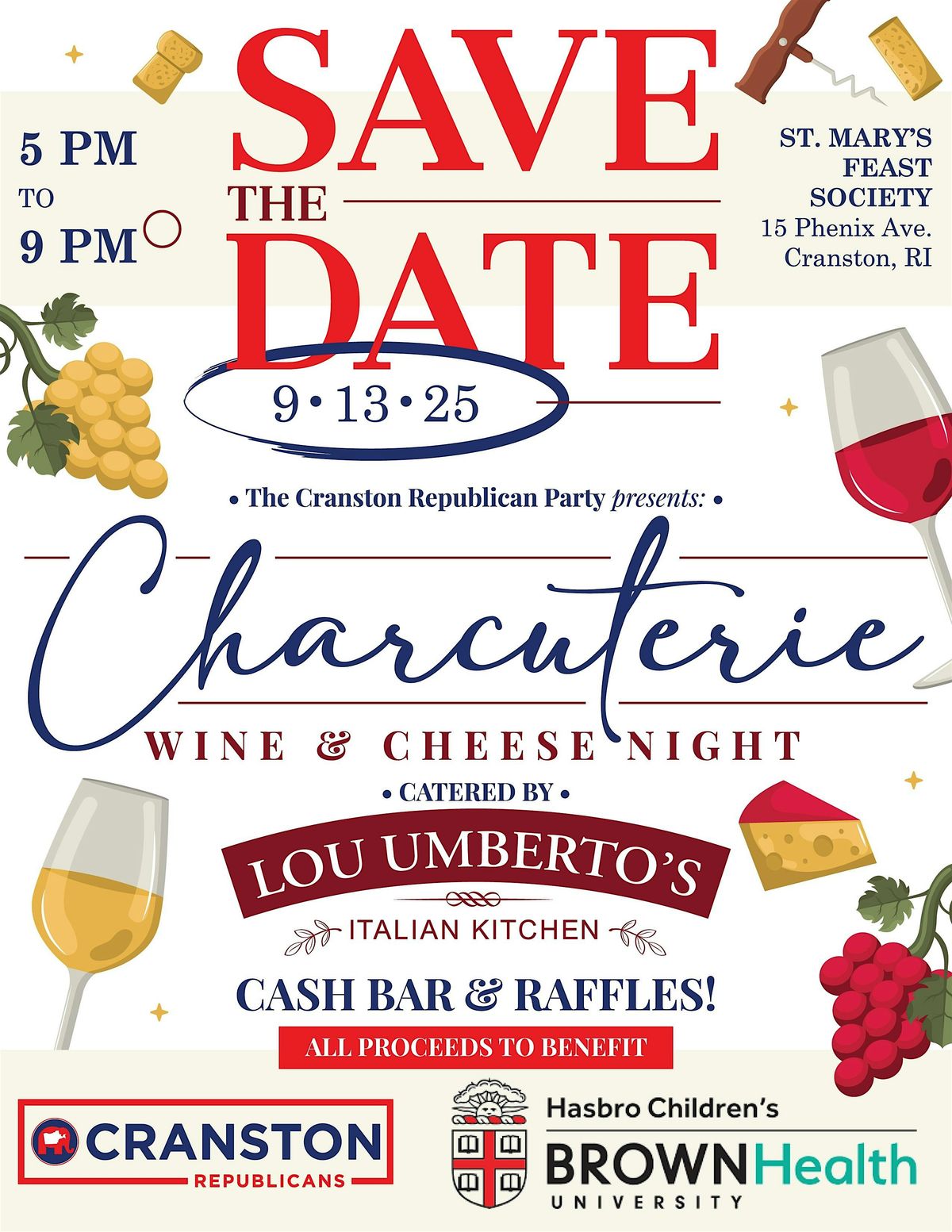A Fundraiser to Benefit the Cranston GOP and Hasbro Children's Hospital
