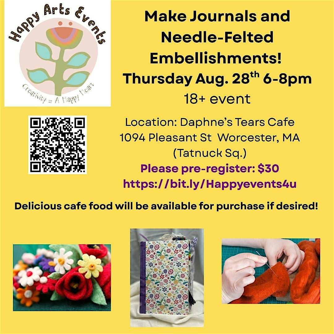 Make Journals with Needle-Felted Embellishments