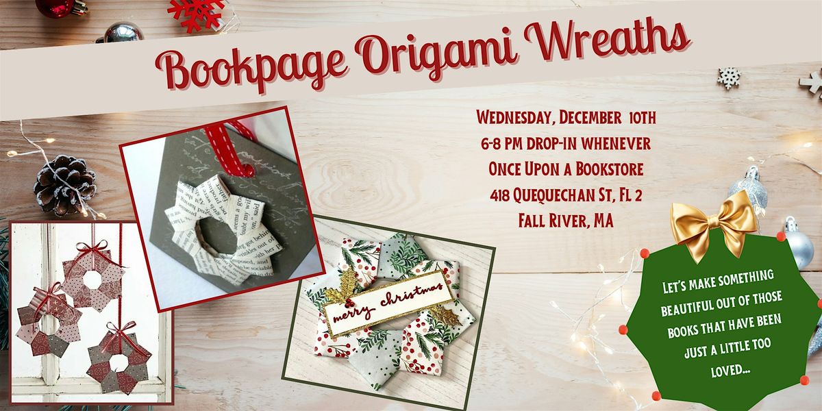 Bookpage Origami Wreaths