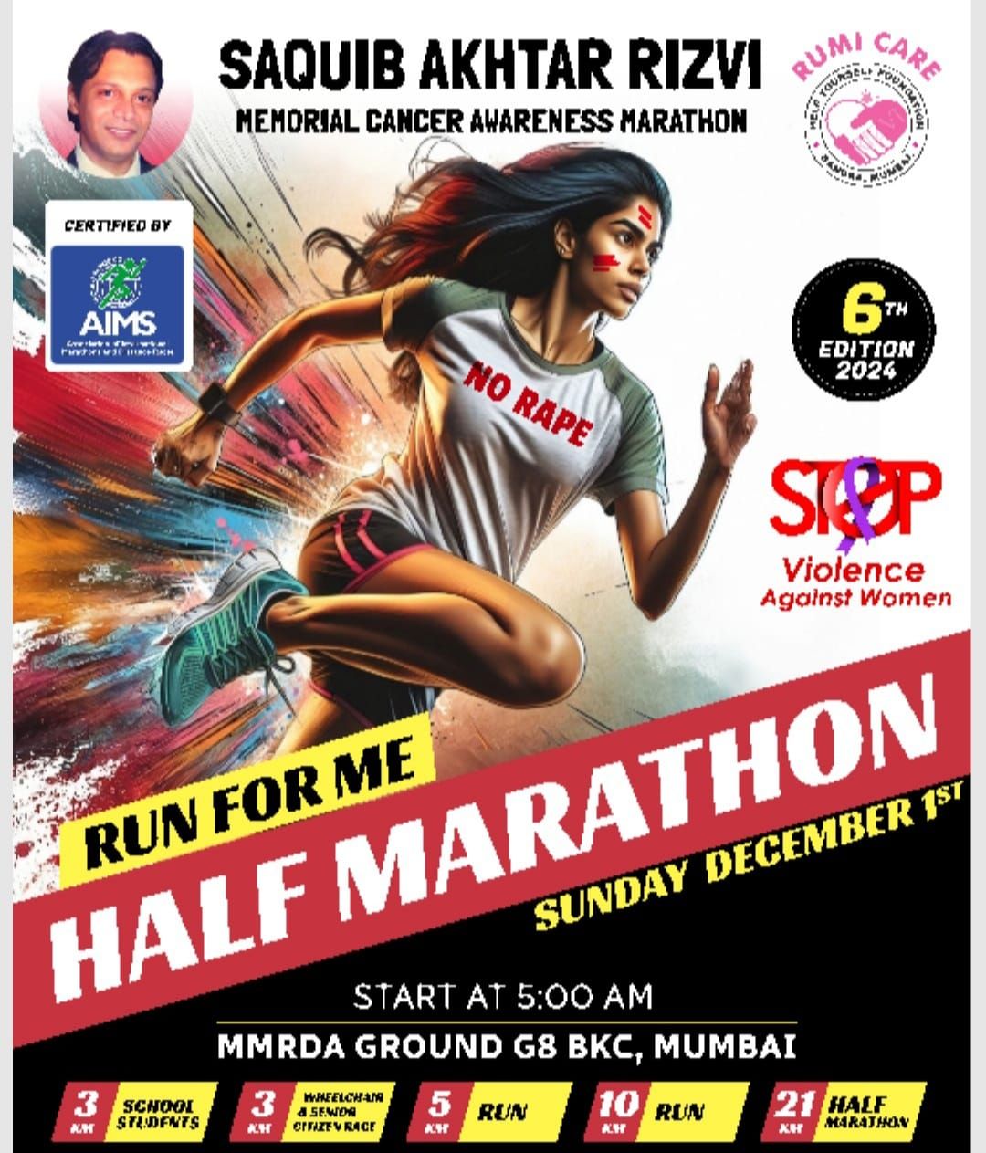 Saquib Akhtar Rizvi Memorial Cancer Awareness Marathon