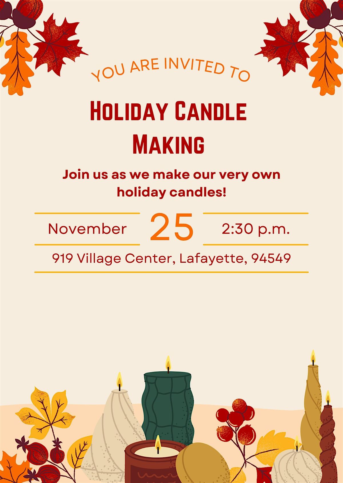 Holiday Candle Making